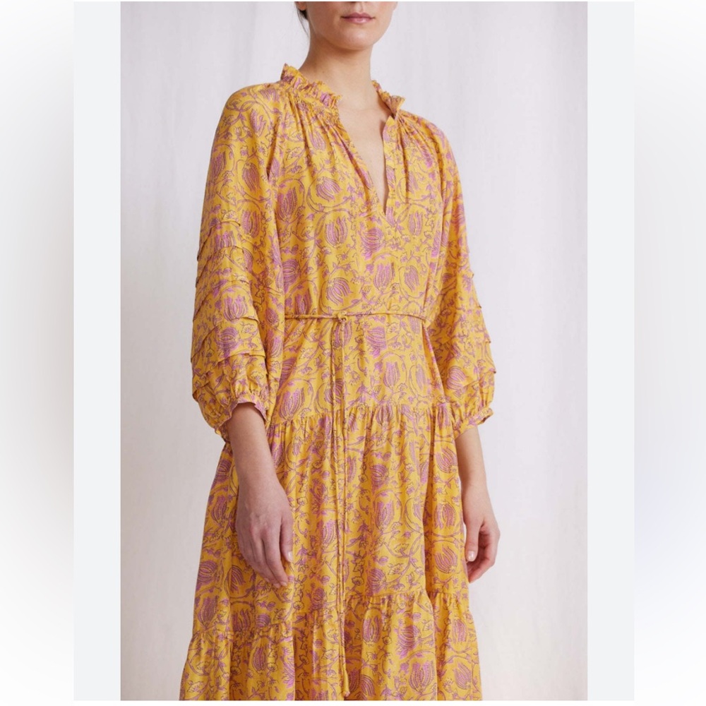 APIECE APART Floral Yellow Dress MEDIUM!! 💛💕